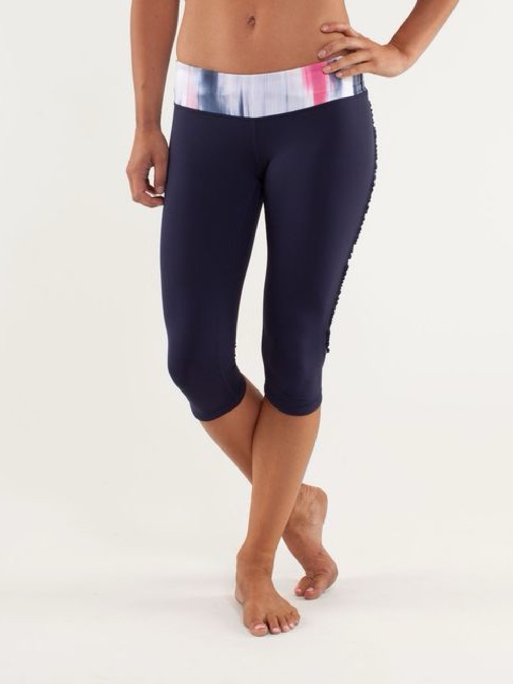 Lululemon Run: Sun Sprinter Crop Deep Indigo / Mirage Deep Indigo